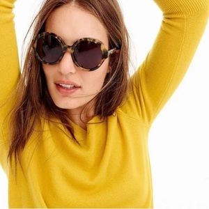 J.Crew Carnival Round Sunglasses in classic tortoise